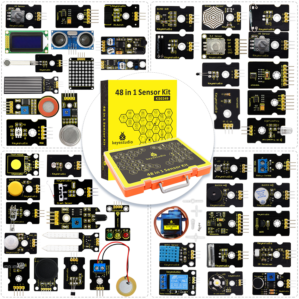 Smart Home Kit For Arduino - Keyestudio 48 in 1 Sensor Starter