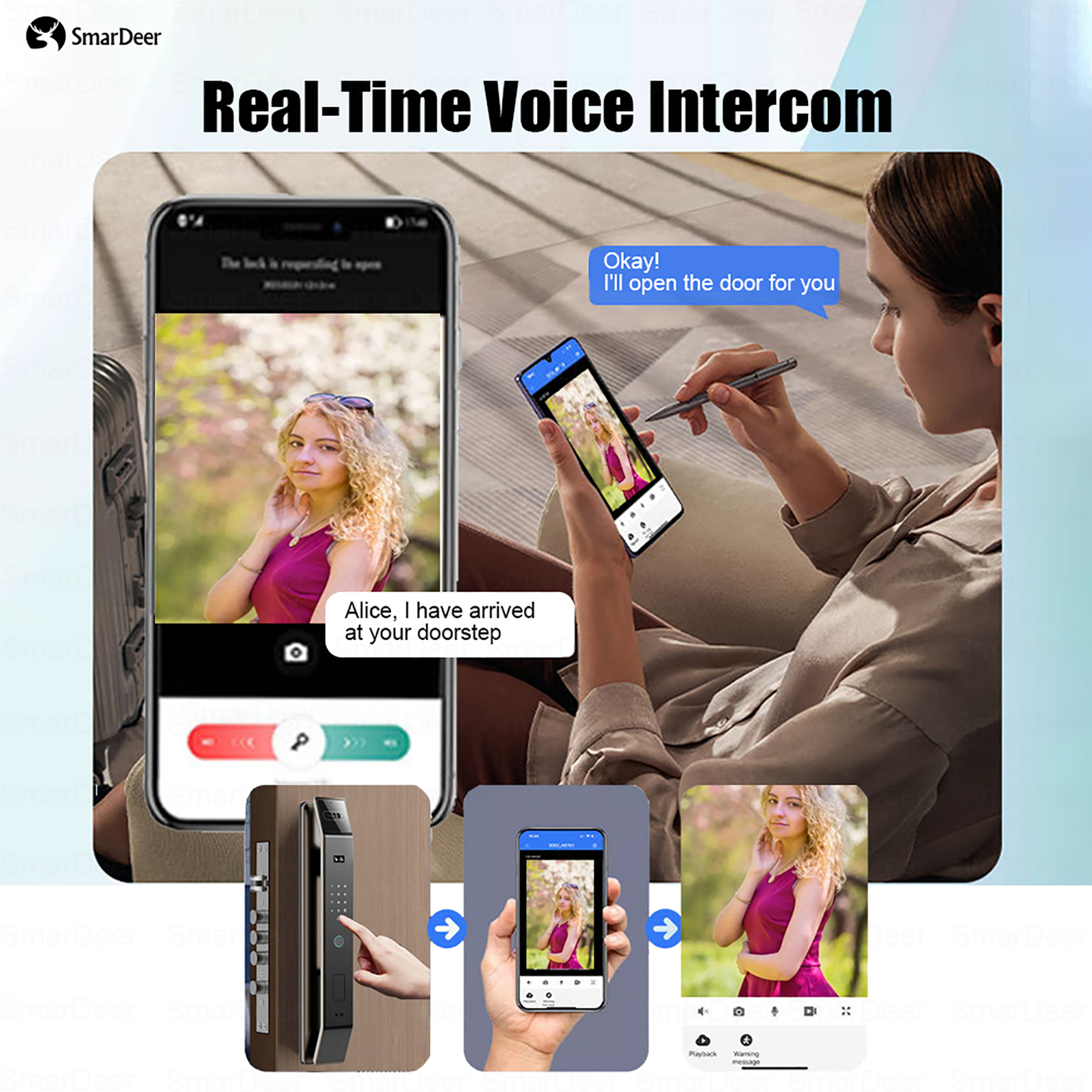 SmaerDeer Smart lock with Came – Wifi Doorbell Camera recenzja i cena