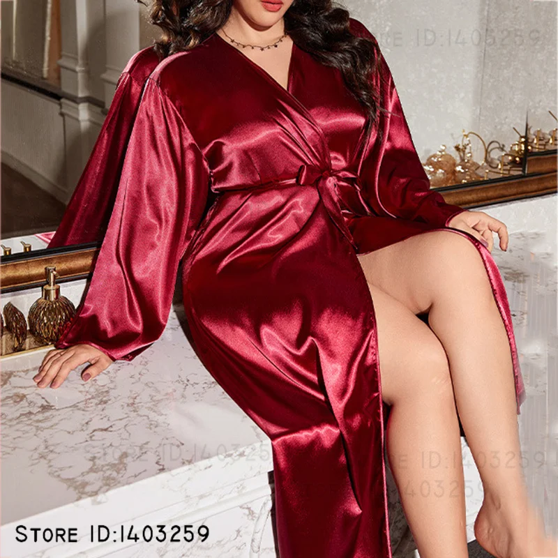 New Plus Size 5XL Satin Long R – Smart Home Plus recenzja i cena