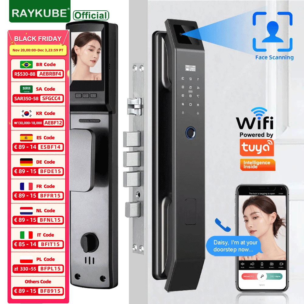 RAYKUBE DF14 Tuya WiFi 3D Face – Wifi Doorbell Camera recenzja i cena