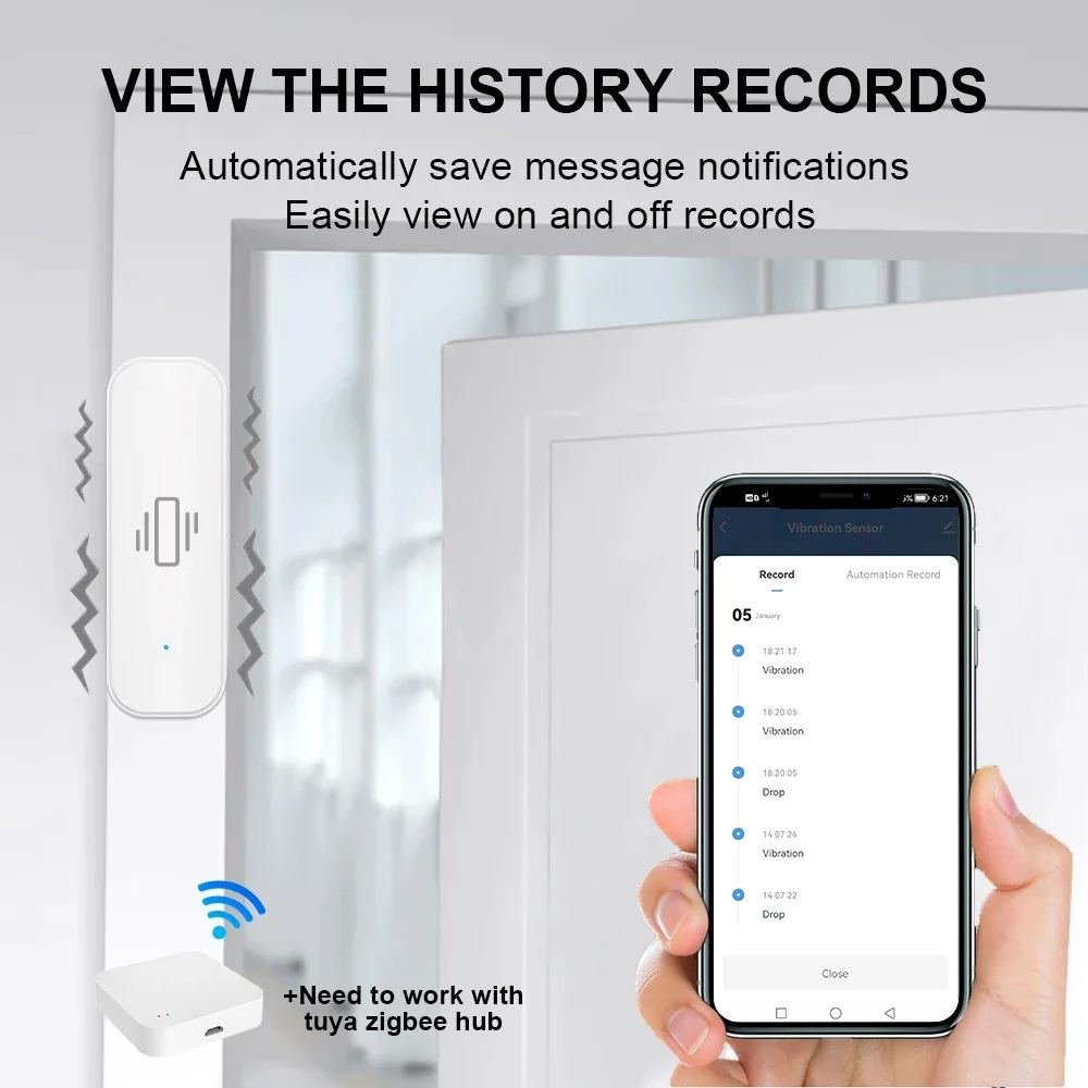 Smart ZigBee Vibration Sensor  – Smart Home Monitoring recenzja i cena