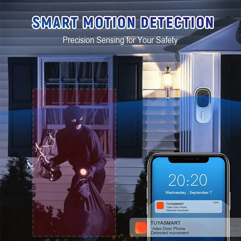 Wide View Tuya Smart Life APP  – Wifi Doorbell Camera recenzja i cena
