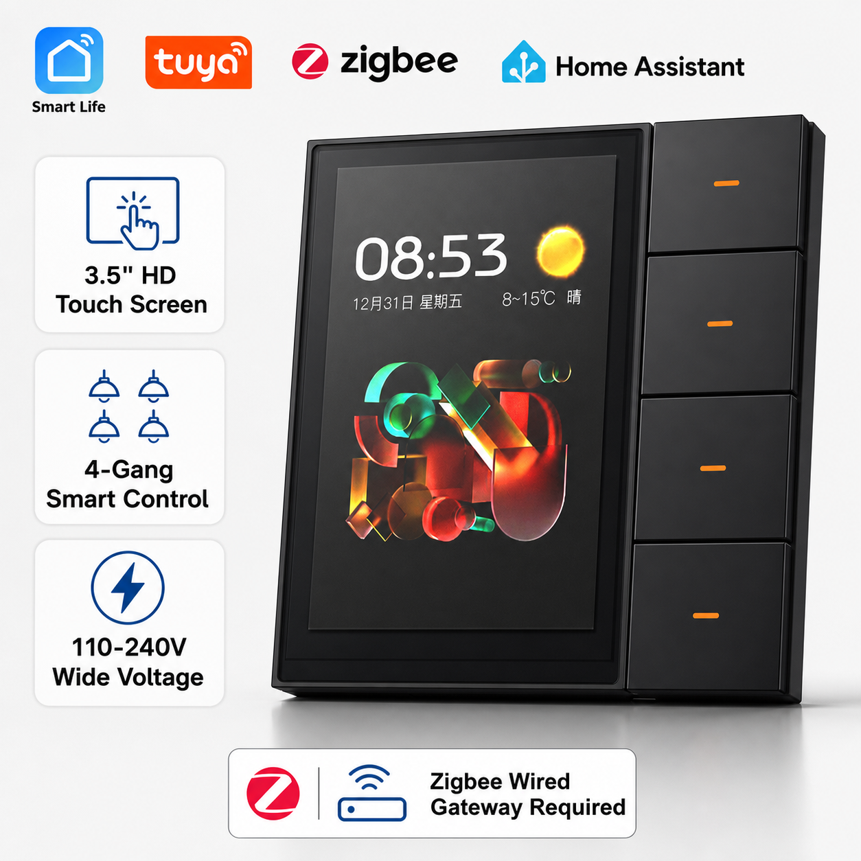 F3-pro Tuya Smart Panel ZigBee – Smart Home Monitoring recenzja i cena