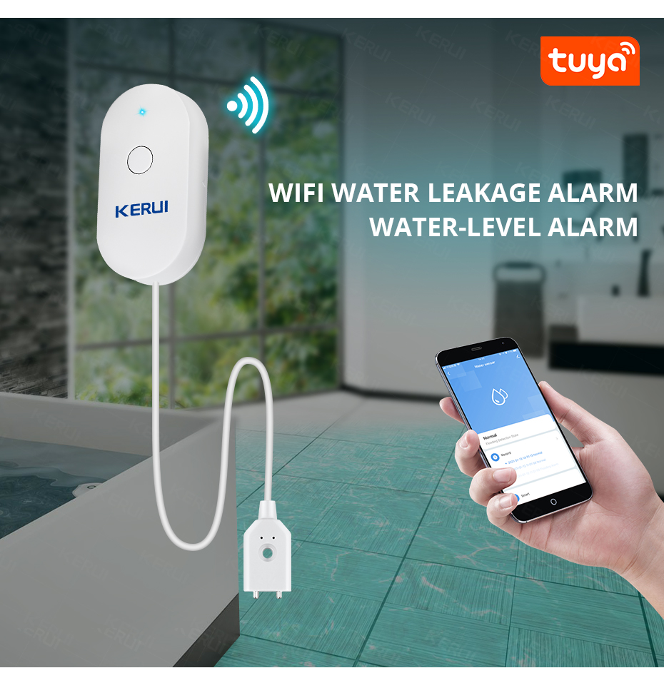 KERUI Smart  WiFi Water Sensor – Wifi Water Leak Detector recenzja i cena