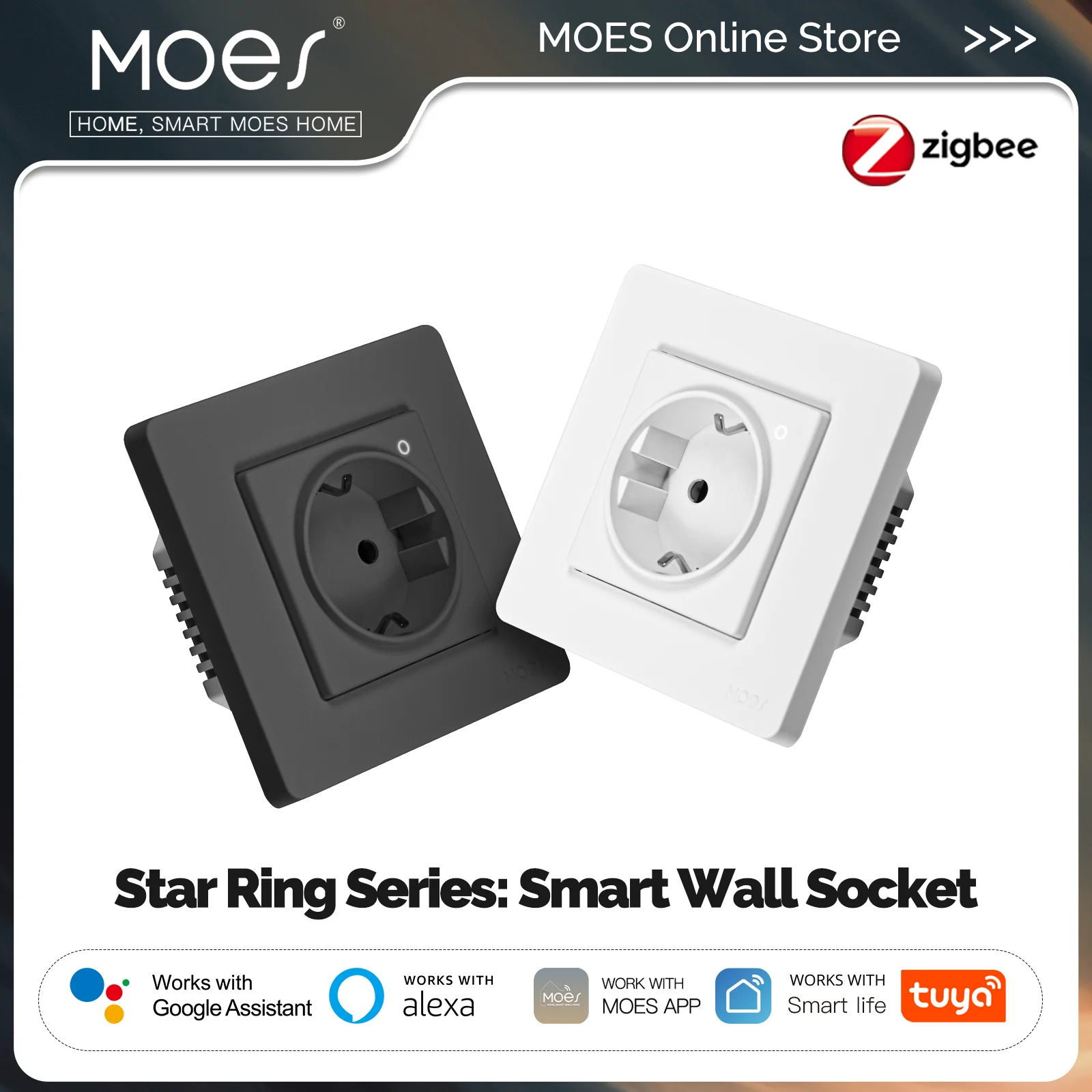 MOES Tuya ZigBee Smart Socket  – Smart Home Monitoring recenzja i cena