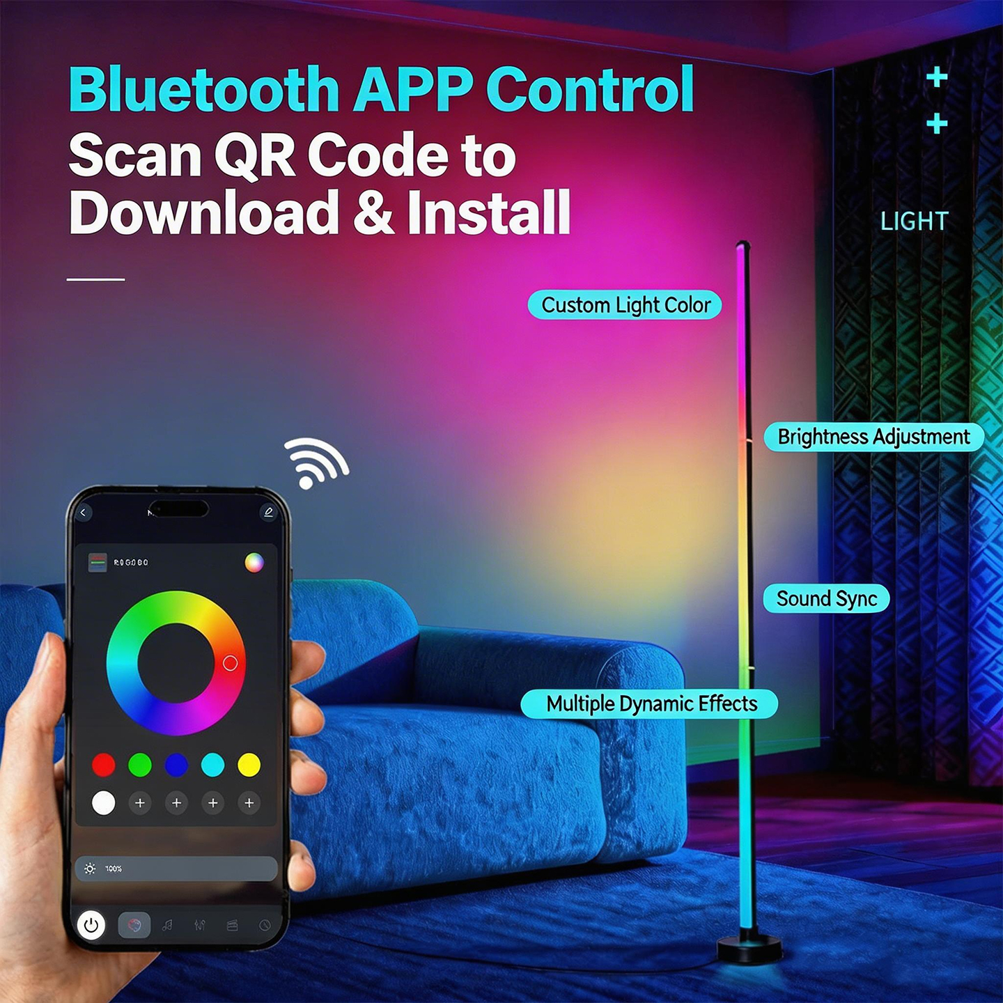 Smart RGB LED Corner Floor Lam – Smart Bulb recenzja i cena