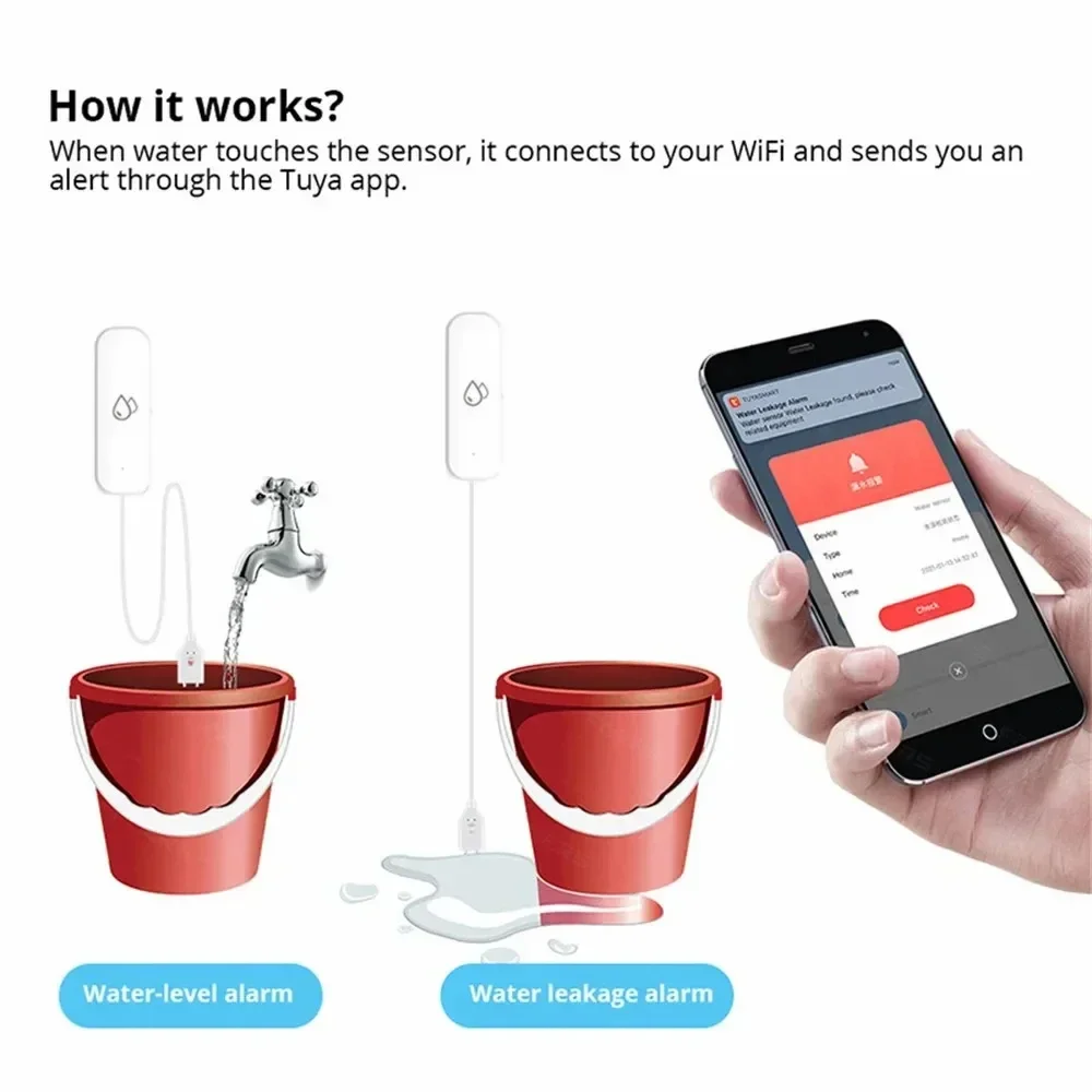 Tuya WiFi Water Sensor Leakage – Wifi Water Leak Detector recenzja i cena