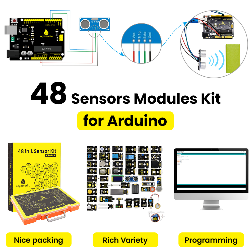 Keyestudio 48 in 1 Sensor Star – Smart Home Kit For Arduino recenzja i cena