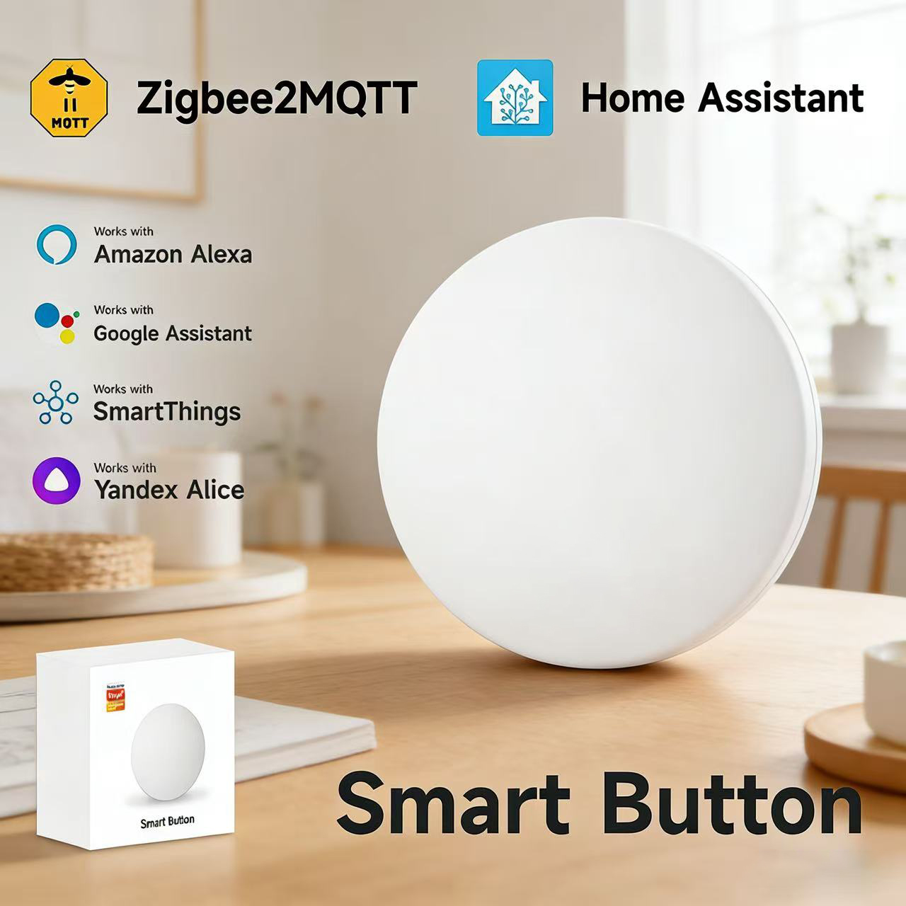 Zigbee3.0 2MQTT Smart Button S – Smart Home Keyestudio recenzja i cena
